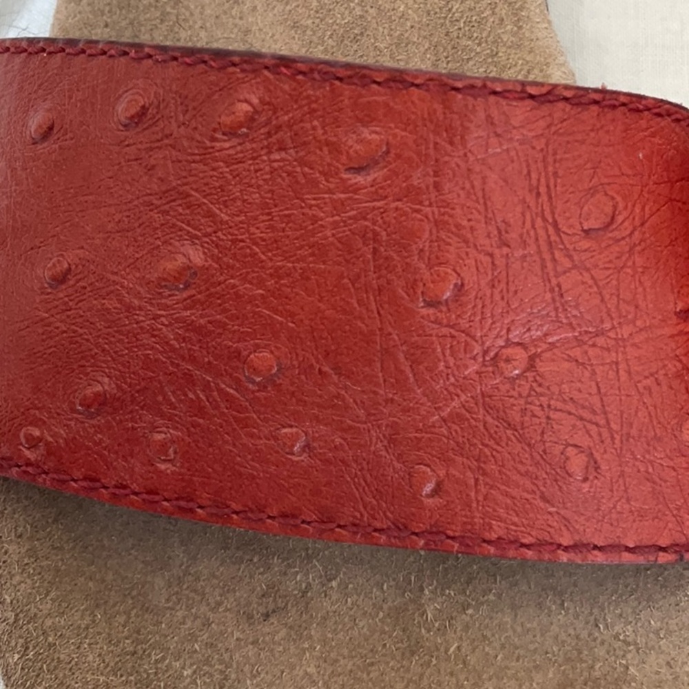 Aerosoles Red Leather Slide Sandals - 8 -  Final Price - Picture 3 of 9
